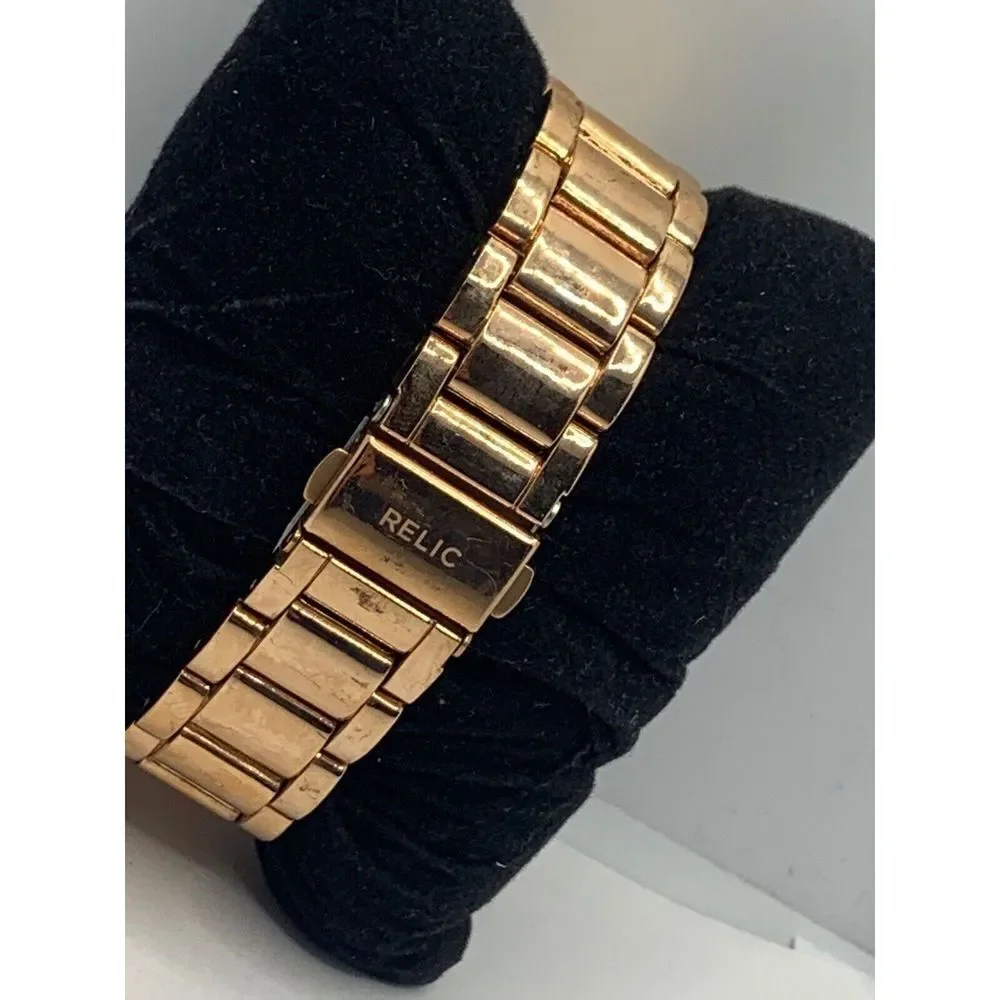 Relic ZR12178 Women's Stainless Steel Analog Rose Gold Dial Quartz Watch JD324